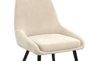 $2 chaises Olivia - Beige et noir