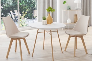 $2 chaises Nordia - Beige et naturel