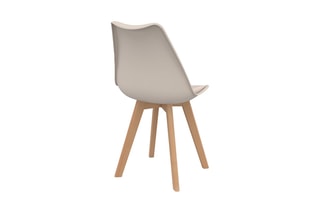 $2 chaises Nordia - Beige et naturel