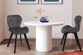 $2 chaises Daisy - Gris et noir