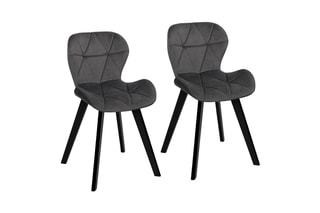 $2 chaises Daisy - Gris et noir