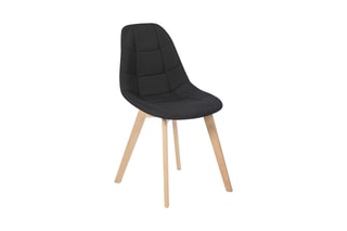 $2 chaises Gabriella - Noir et naturel