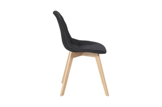 $2 chaises Gabriella - Noir et naturel