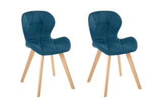 $2 chaises Gatsby - 
Bleu canard et naturel