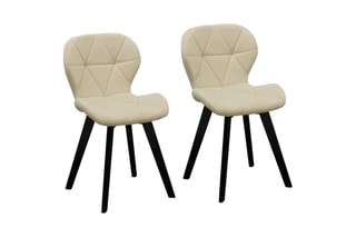 $2 chaises Daisy - Beige et noir