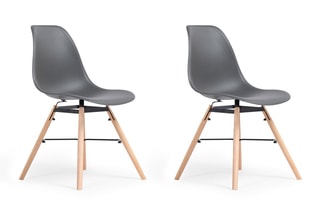 $2 chaises Arkken -  Gris et naturel