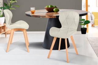 $2 chaises Gatsby - 
Beige et naturel