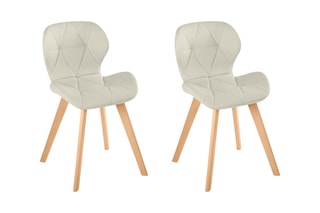 $2 chaises Gatsby - 
Beige et naturel
