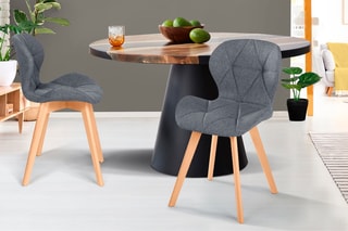 $2 chaises Gatsby - 
Gris et naturel