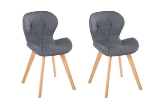$2 chaises Gatsby - 
Gris et naturel