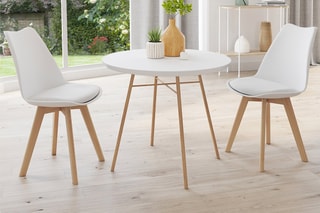 $2 chaises Nordia - Naturel et blanc