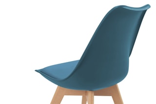$2 chaises Suedia - Bleu canard et naturel