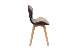$2 chaises Gladys - Taupe et naturel