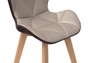 $2 chaises Gladys - Taupe et naturel