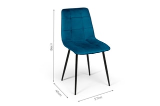 $2 chaises Linda - Bleu canard