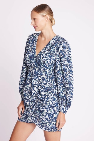 $Robe courte - Bleu marine