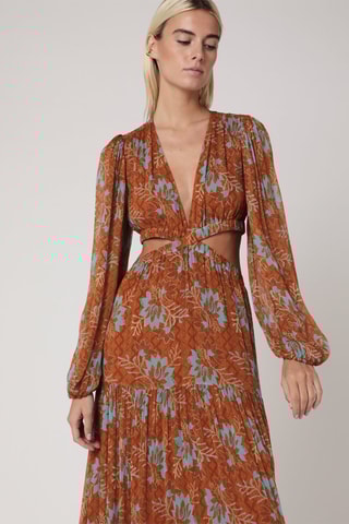 $Robe longue - Marron