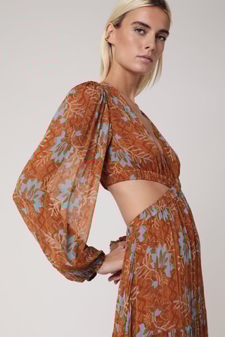 $Robe longue - Marron