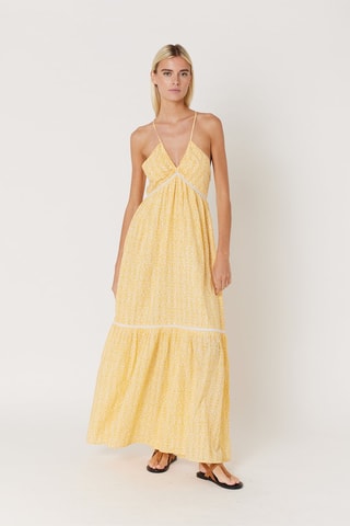 $Robe longue - Jaune