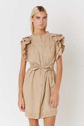 $Robe droite - Beige