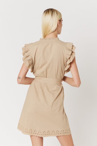 $Robe droite - Beige