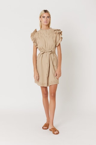 $Robe droite - Beige