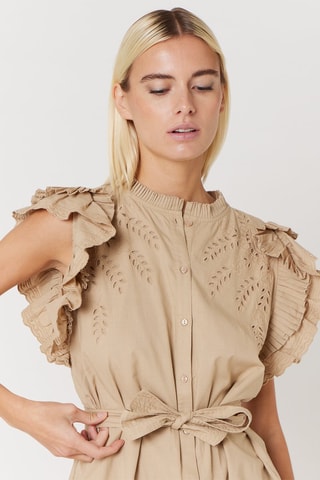 $Robe droite - Beige