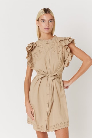$Robe droite - Beige