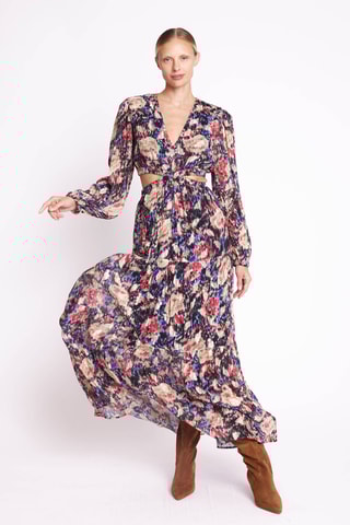 $Robe longue - Rose et bleu