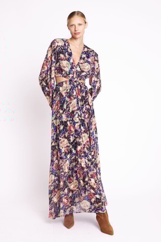 $Robe longue - Rose et bleu