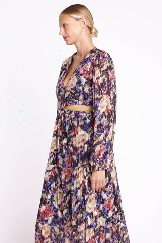 $Robe longue - Rose et bleu