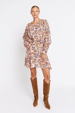 $Robe patineuse - Ecru et orange