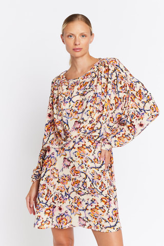 $Robe patineuse - Ecru et orange