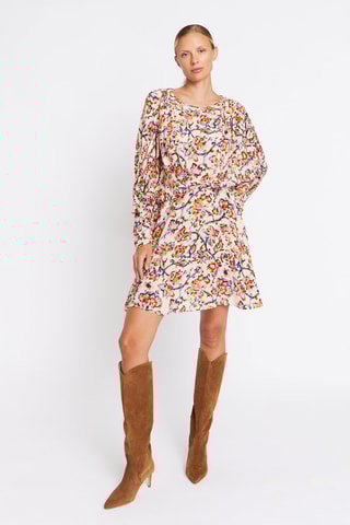 $Robe patineuse - Ecru et orange