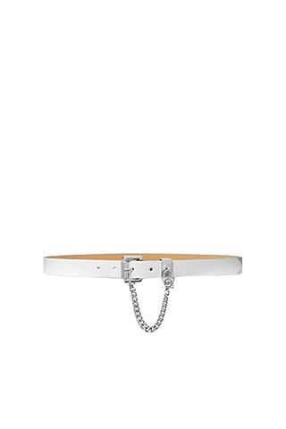 $Ceinture en cuir - Blanc