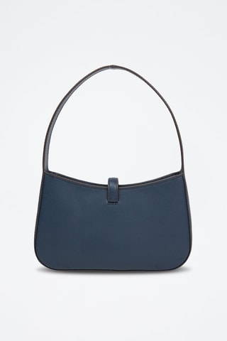 $Sac porté épaule en cuir Lyra - Bleu marine