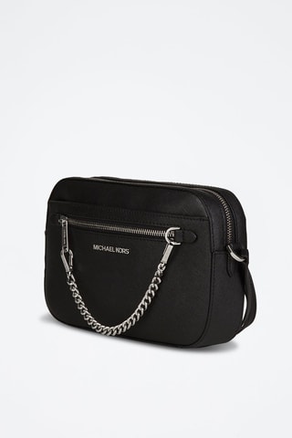$Sac bandoulière en cuir - 
Noir