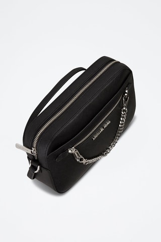 $Sac bandoulière en cuir - 
Noir
