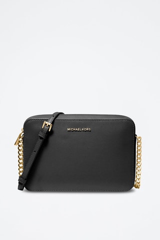 $Sac bandoulière en cuir - 
Noir