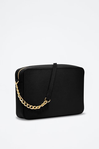$Sac bandoulière en cuir - 
Noir