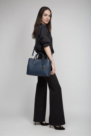 $Sac à main en cuir - Bleu
