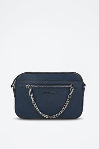 $Sac bandoulière en cuir - Bleu