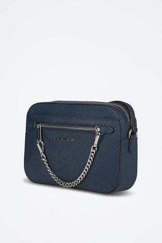 $Sac bandoulière en cuir - Bleu