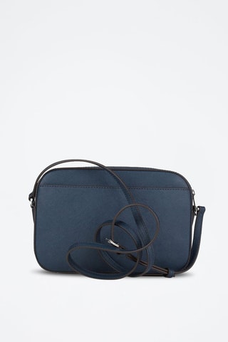 $Sac bandoulière en cuir - Bleu
