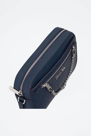 $Sac bandoulière en cuir - Bleu