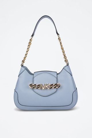$Sac porté épaule en cuir - Bleu