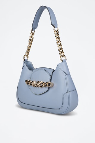 $Sac porté épaule en cuir - Bleu