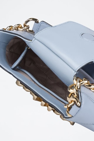 $Sac porté épaule en cuir - Bleu