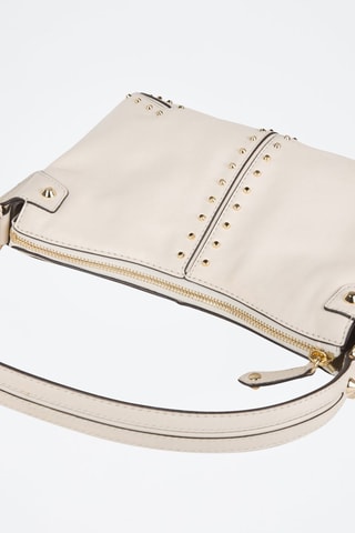 $Sac porté épaule en cuir - Crème