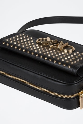 $Sac bandoulière en cuir - Noir